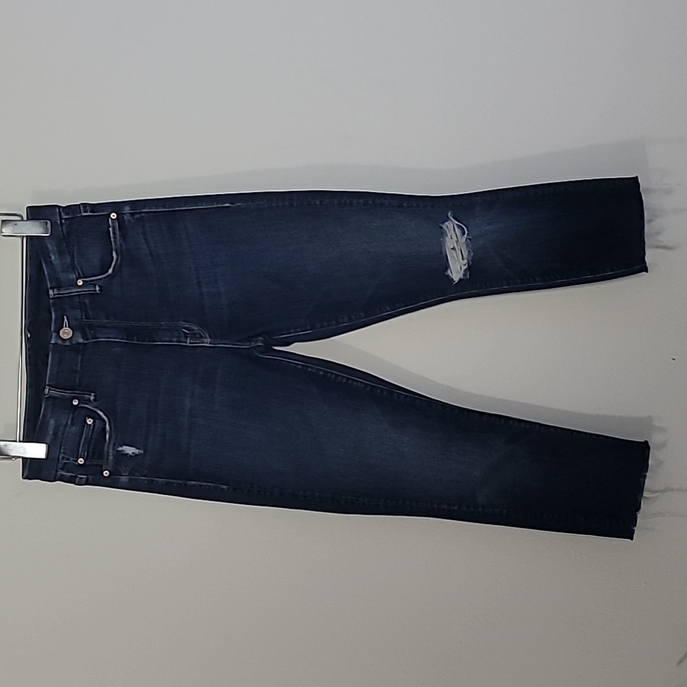 Mother High Waisted Looker Ankle Fray in Close to the edge Sz 28